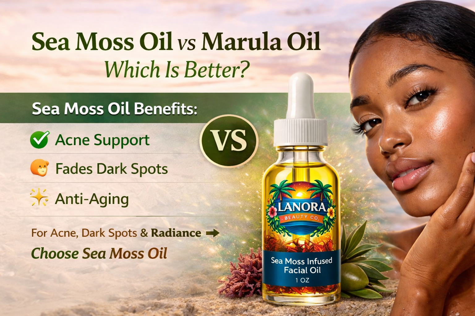 Sea Moss Facial Oil for Acne